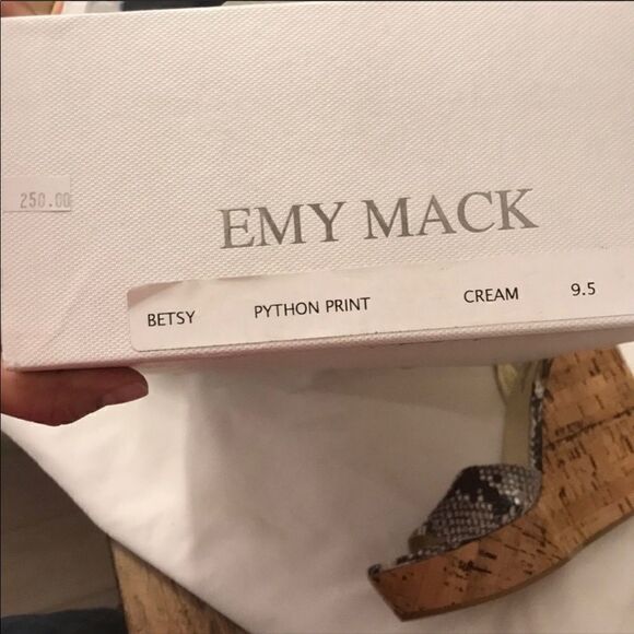 EMY MACK PYTHON PRINT WEDGE HEELS. NEW - Picture 6 of 6